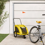 Vidaxl Dog Bike Trailer Oxford Tessuto e ferro giallo