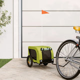 VidaXL Dog bike trailer Oxford fabric and iron green and black