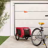 Vidaxl Dog Bike Trailer Oxford Fabric und Eisenrot und Schwarz