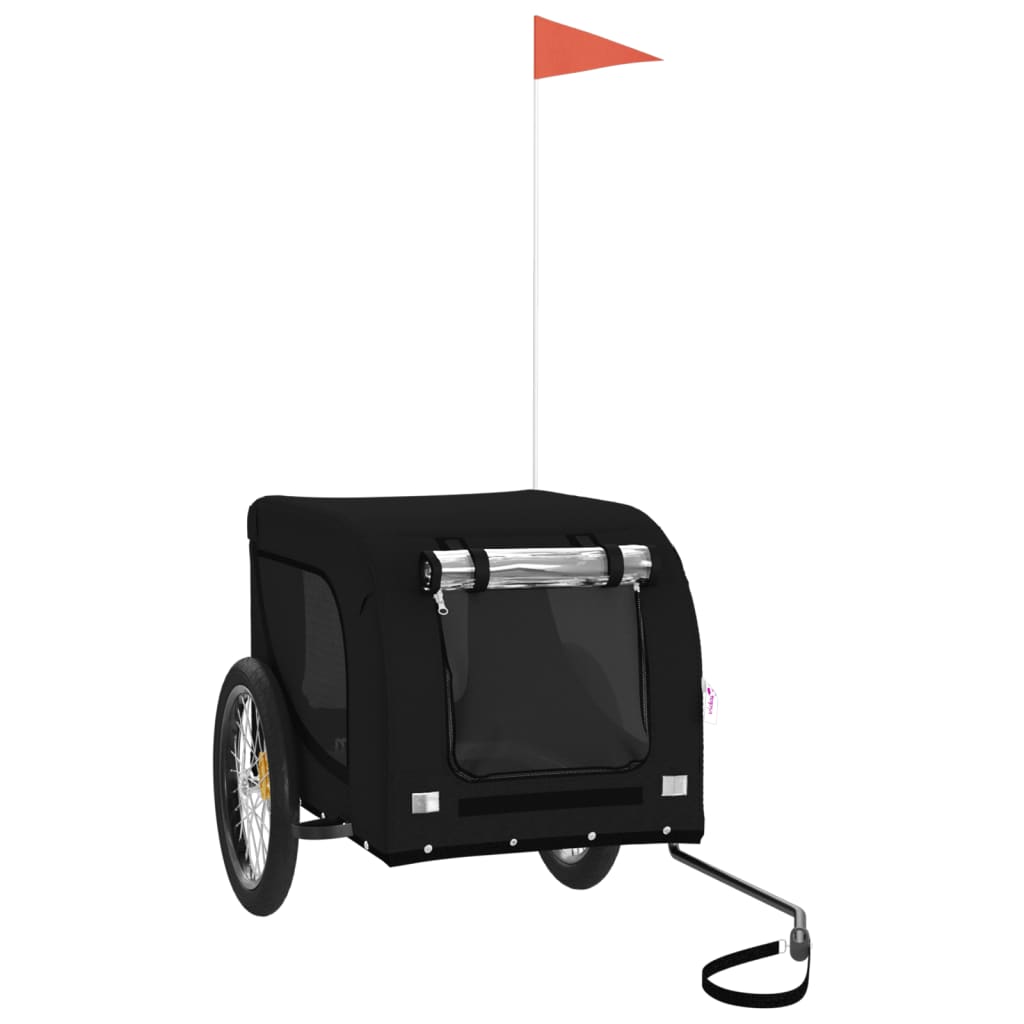 Vidaxl Dog Bike Trailer Oxford Fabric und Eisenschwarz