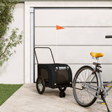 Vidaxl Dog Bike Trailer Oxford Fabric und Eisenschwarz