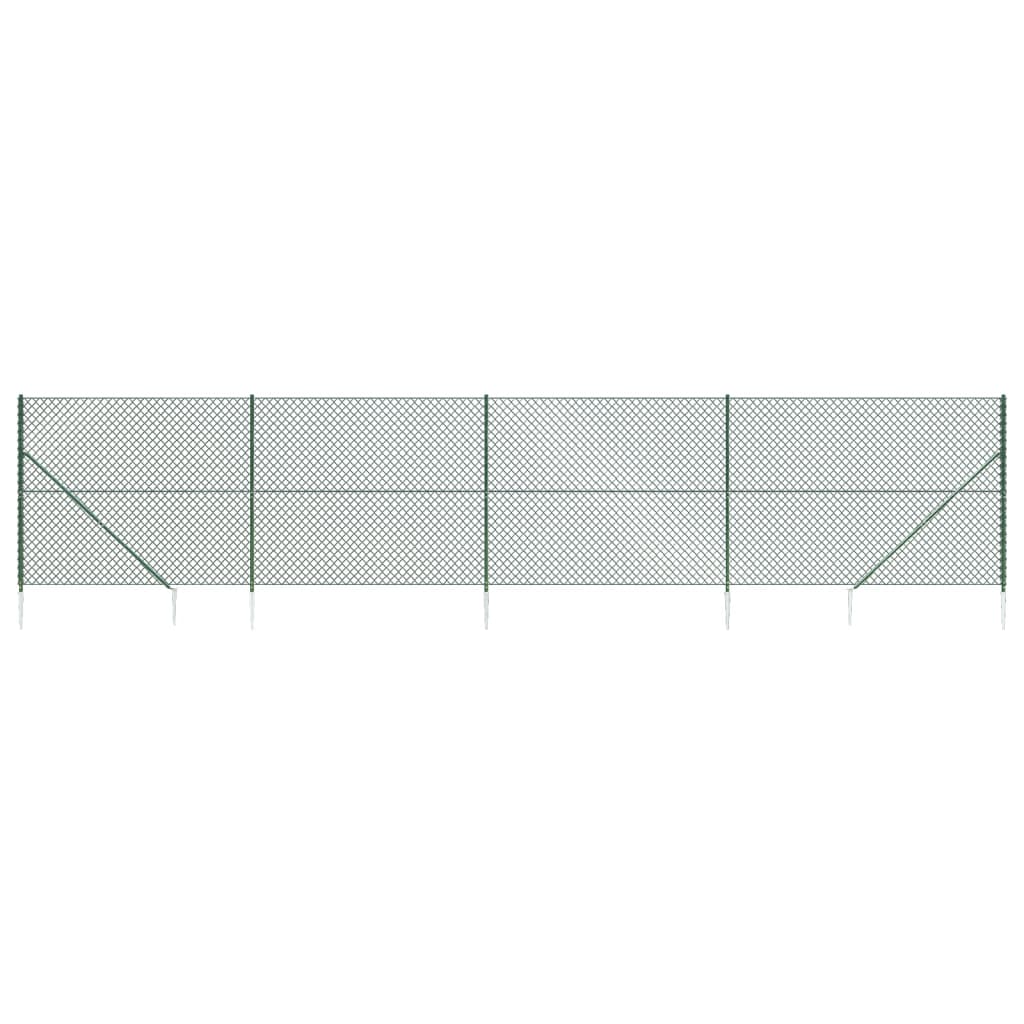 Vidaxl Gaashek med markförankringar 1,4x10 m grön
