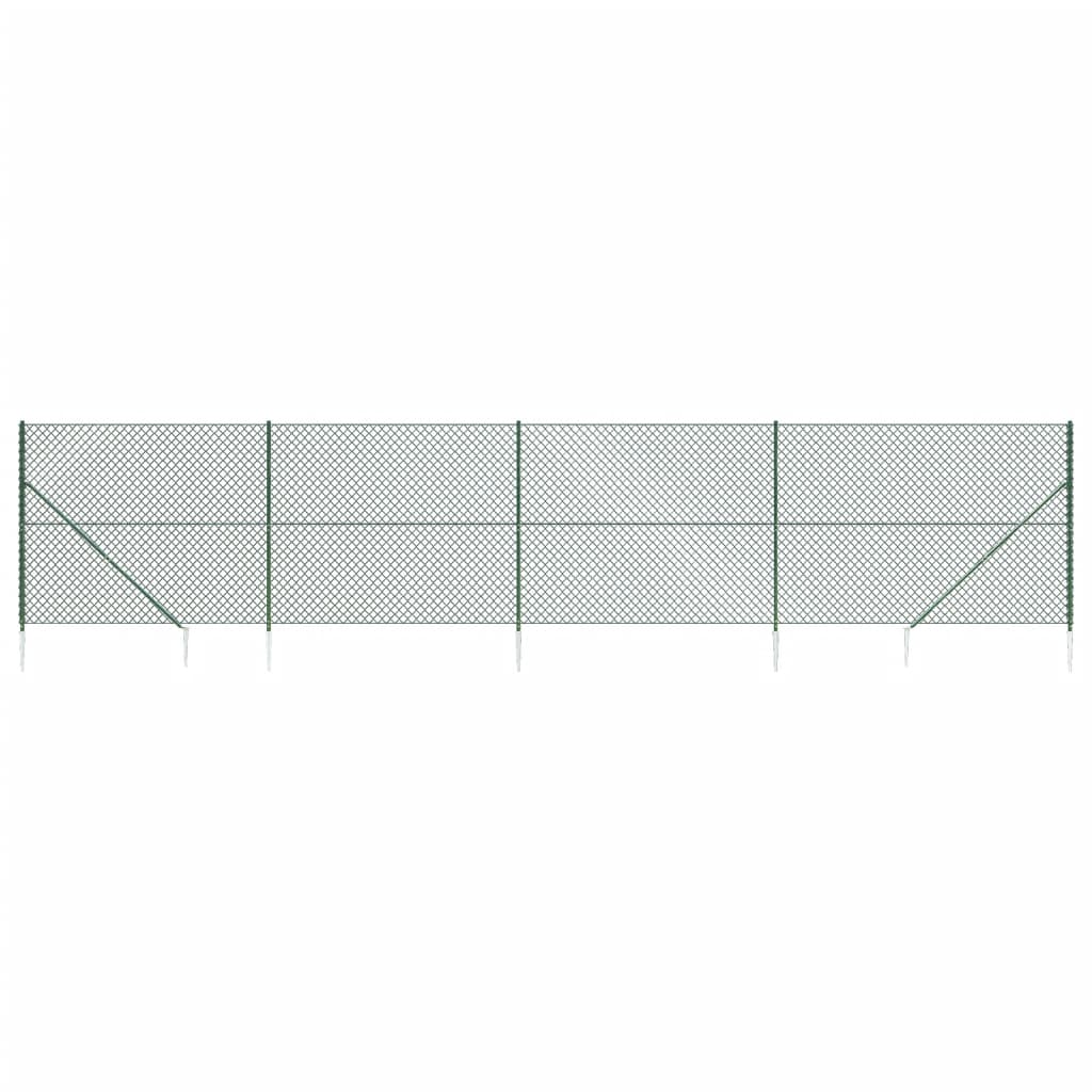 Vidaxl Gaashek med markförankringar 1,6x10 m grön