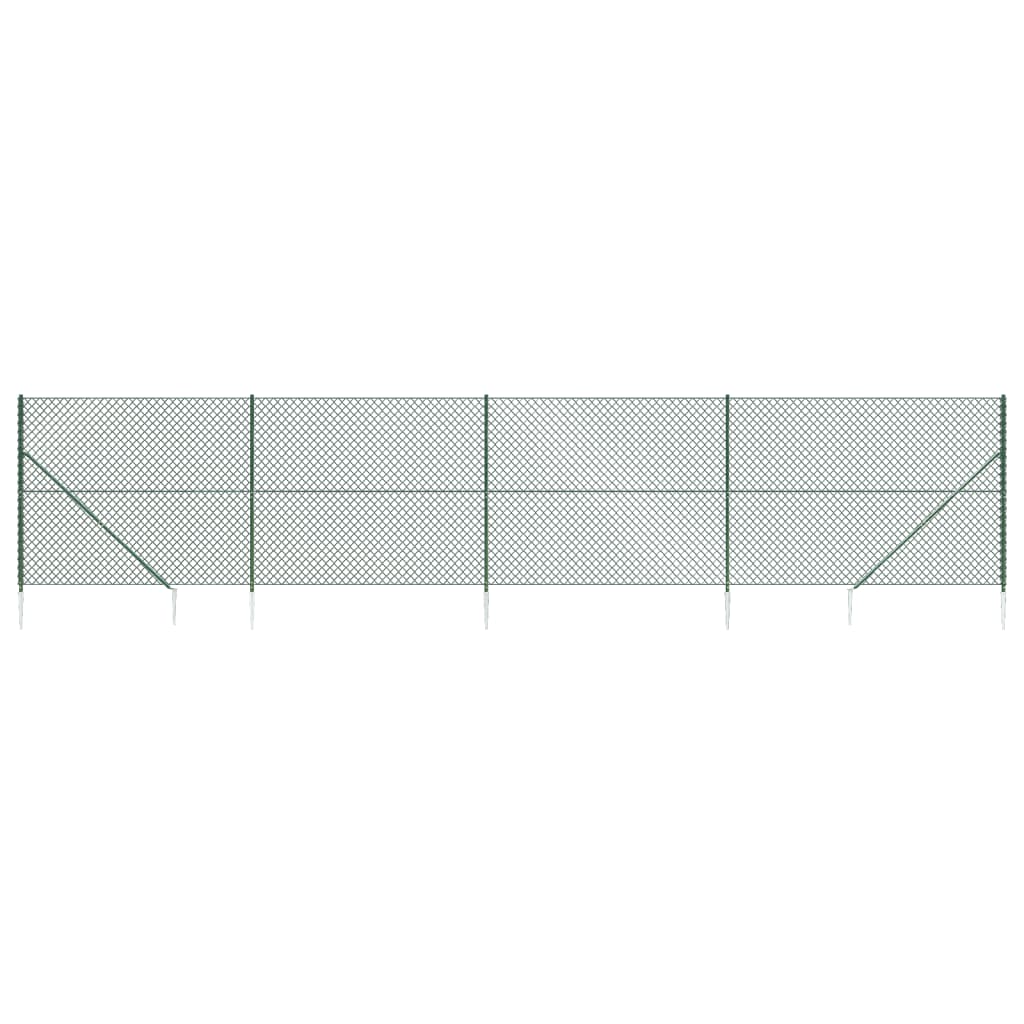 Vidaxl Gaashek med markförankringar 2x10 m grön