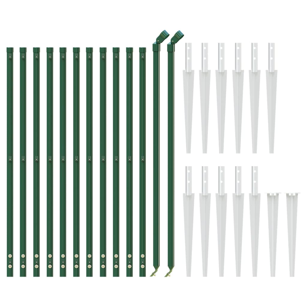 Vidaxl gaashek z zemeljskimi sidrami 0,8x25 m zeleno