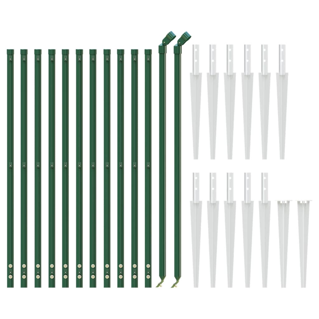 Vidaxl Gaashek med markförankringar 1,1x25 m grön