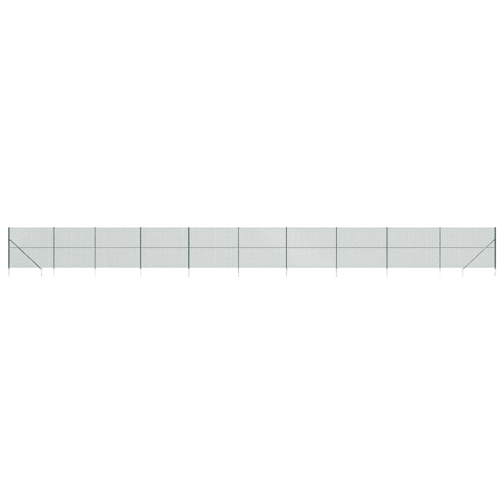 Vidaxl gaashek z zemeljskimi sidrami 1,4x25 m zelena