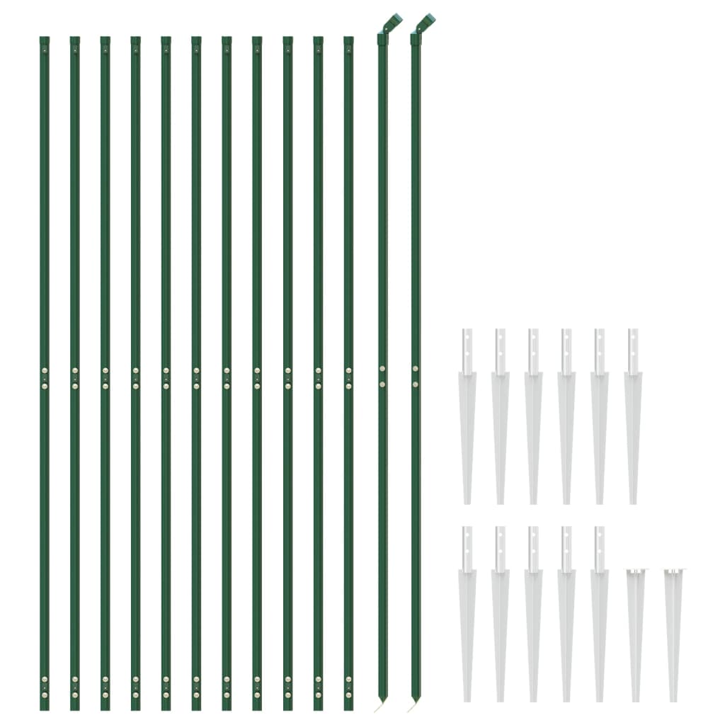 Vidaxl gaashek z zemeljskimi sidrami 1,4x25 m zelena