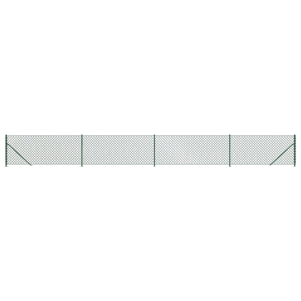 Vidaxl Mesh Fence z puchami 1x10 m zieleni