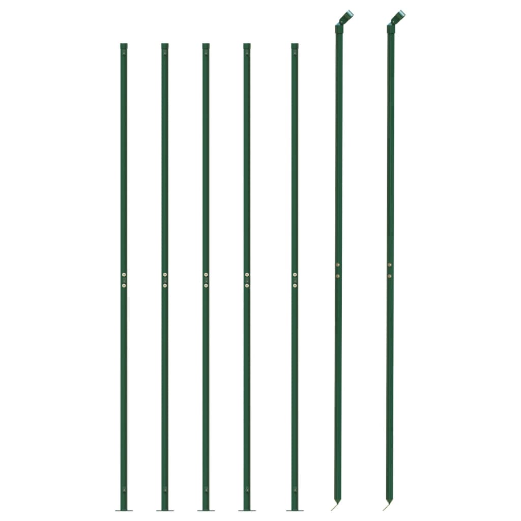 Vidaxl Mesh Fence z puchami 2x10 m zielony
