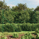Vidaxl Mesh Fence z puchami 2x10 m zielony