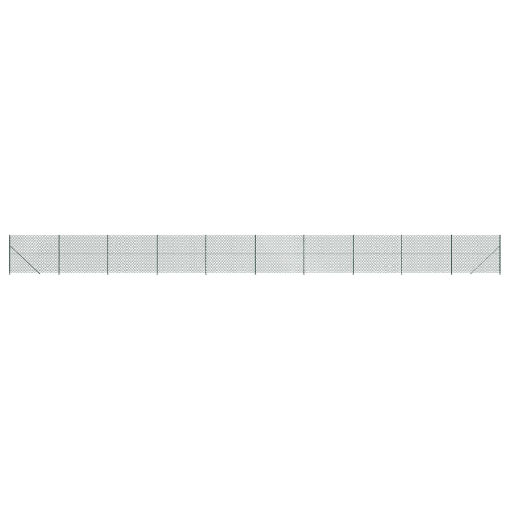 Vidaxl gaashek z kołnierzem 1,6x25 m zielonym