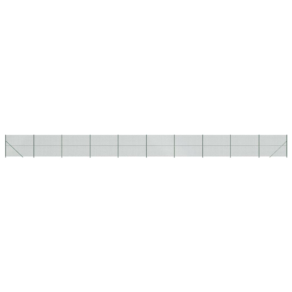 Vidaxl gaashek z kołnierzem 1,8x25 m zielonym