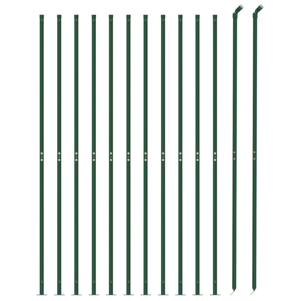 Vidaxl gaashek z kołnierzem 1,8x25 m zielonym