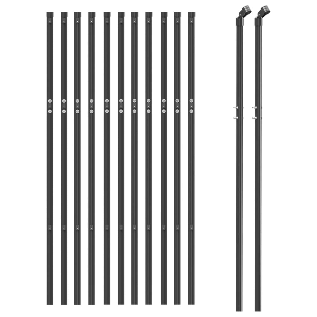 Vidaxl Mesh Fence 1x25 M Anthracite -färgad