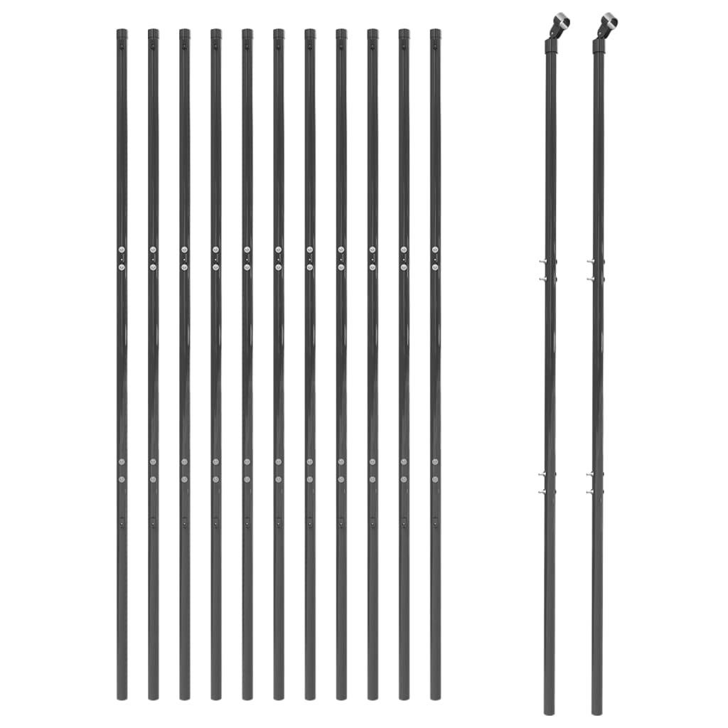 Vidaxl Gaashek 1,6x25 m antracit -barvan