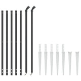 Vidaxl Mesh -staket med markförankringar 1x10 M Anthracite -färgad