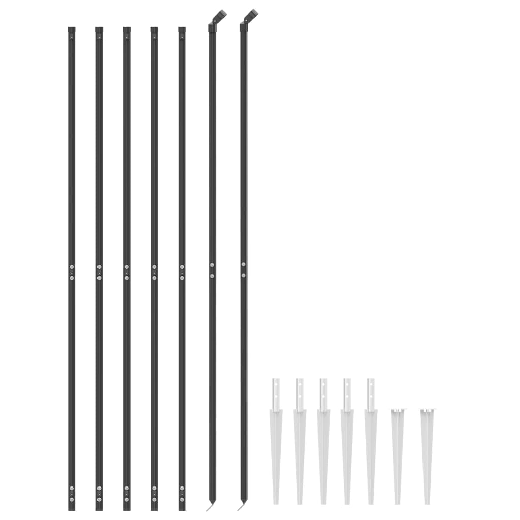 Vidaxl Mesh -staket med markförankringar 2,2x10 M Anthracite -färgad