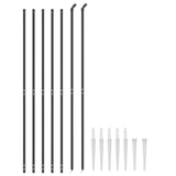 Vidaxl Mesh -staket med markförankringar 2,2x10 M Anthracite -färgad