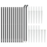 Vidaxl Mesh -staket med markförankringar 0,8x25 M Anthracite -färgad