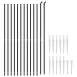 Vidaxl Mesh -staket med markförankringar 1,4x25 M Anthracite -färgad
