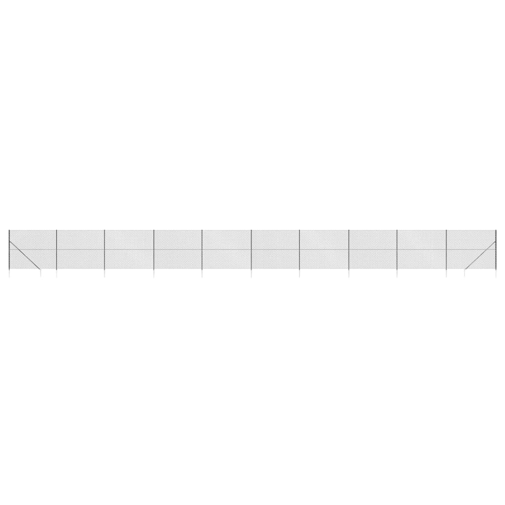 Ogrodzenie siatki vidaxl z kotwicami uziemionymi 1,8 x 25 m antracytu -koloru