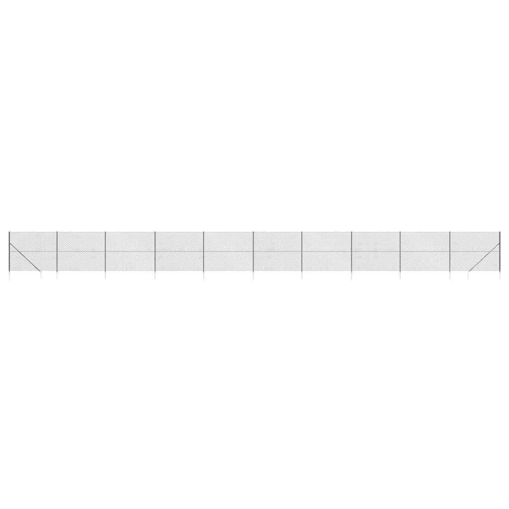 VidaXL mesh fence with ground anchors 2.2x25 m anthracite -colored