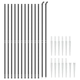 VidaXL mesh fence with ground anchors 2.2x25 m anthracite -colored