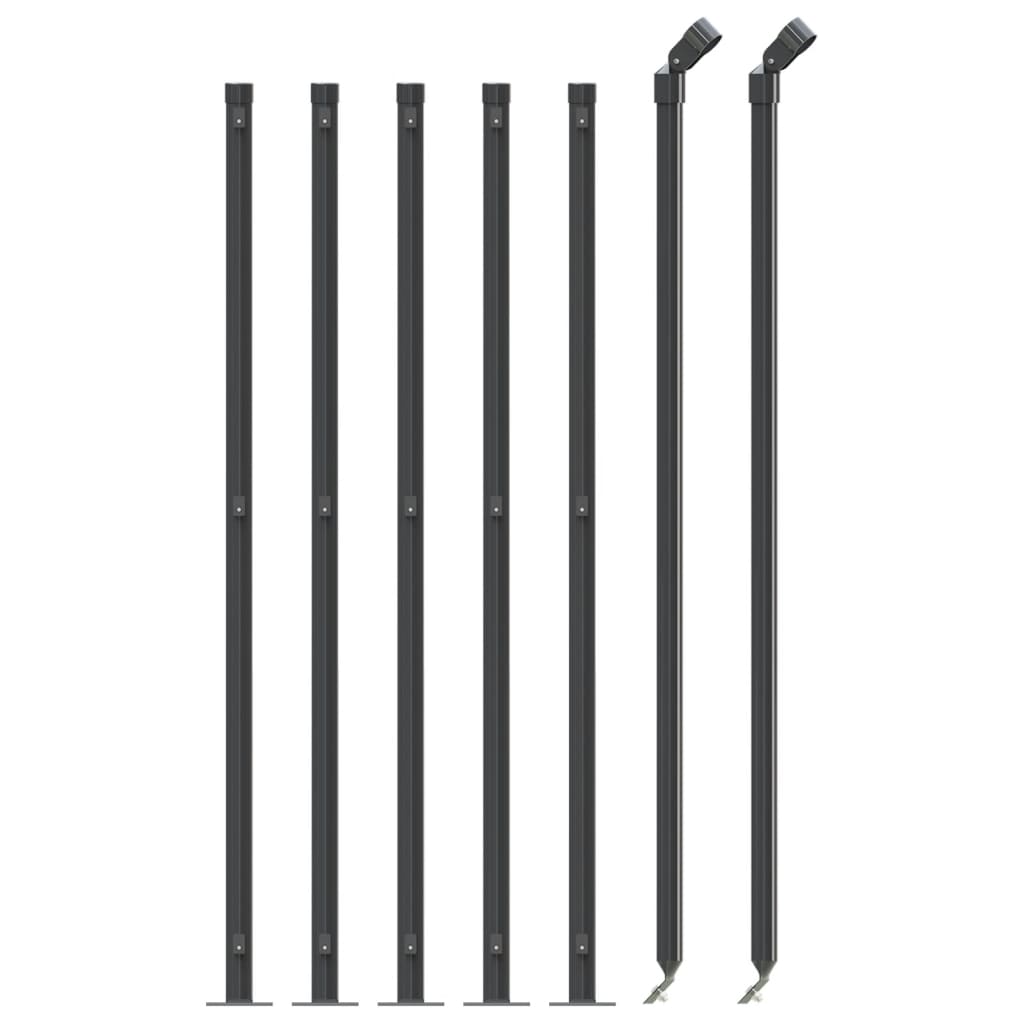 Vidaxl mesh fence with flange 0.8x10 m anthracite -colored