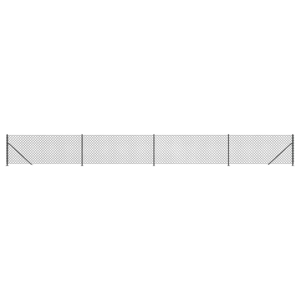 VidaXL mesh fence with flens 1x10 m anthracite -colored