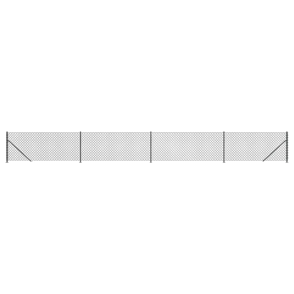 Vidaxl Mesh -staket med fläns 1.1x10 M Anthracite -färgad
