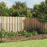 Vidaxl mesh staket med fläns 0,8x25 m antracit -färgad