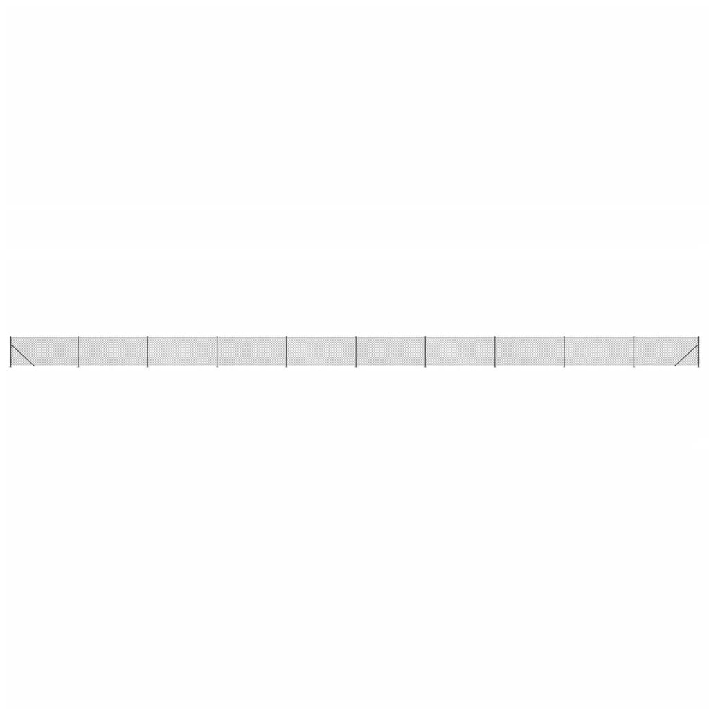 Vidaxl mesh fence with flens 1x25 m anthracite -colored