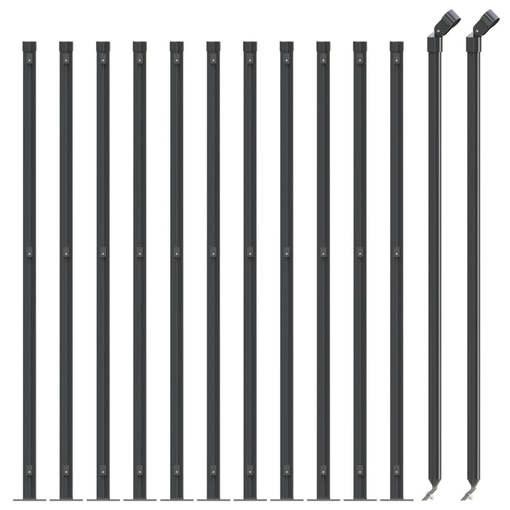 Vidaxl mesh fence with flens 1x25 m anthracite -colored