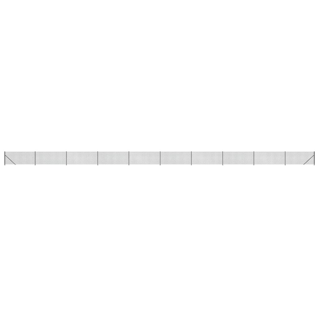 Vidaxl mesh fence with flange 1.1x25 m anthracite -colored