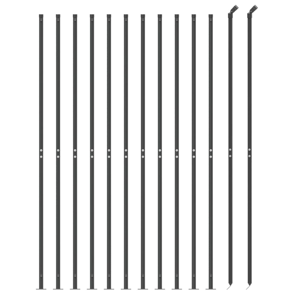 Vidaxl Mesh -staket med fläns 1,4x25 M Anthracite -färgad
