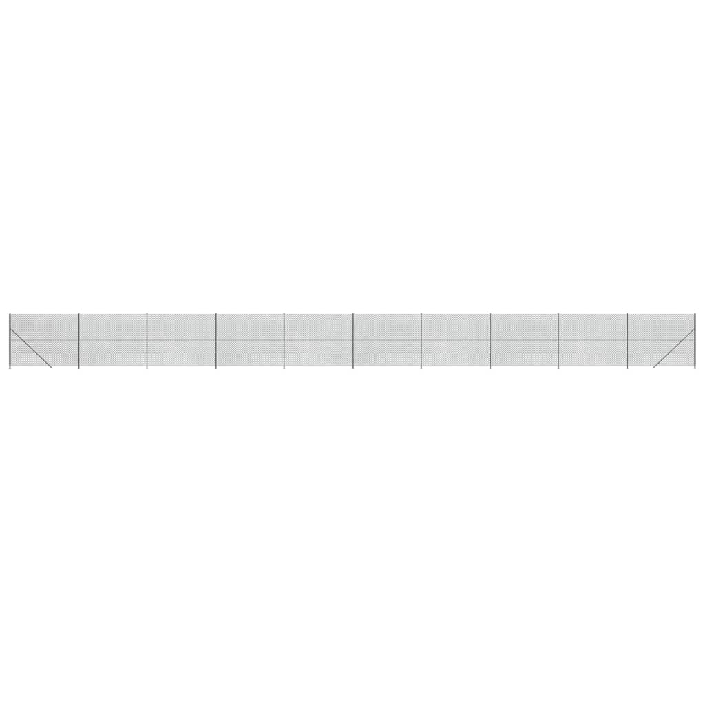 Vidaxl mesh fence with flange 1.6x25 m anthracite -colored