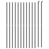 Vidaxl mesh fence with flange 1.8x25 m anthracite -colored