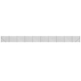 Vidaxl mesh fence with flange 2.2x25 m anthracite -colored