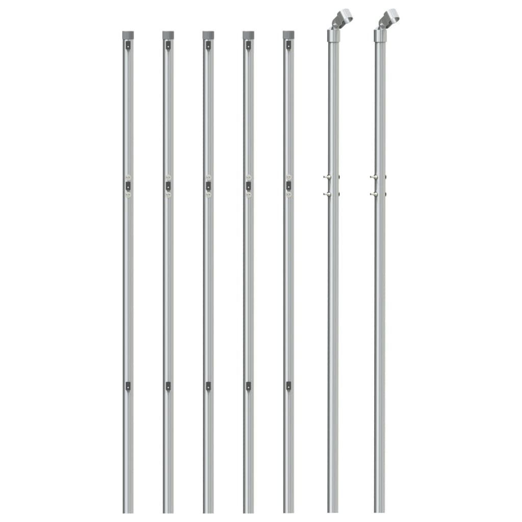 Vidaxl mesh fence 0.8x10 m silver colored