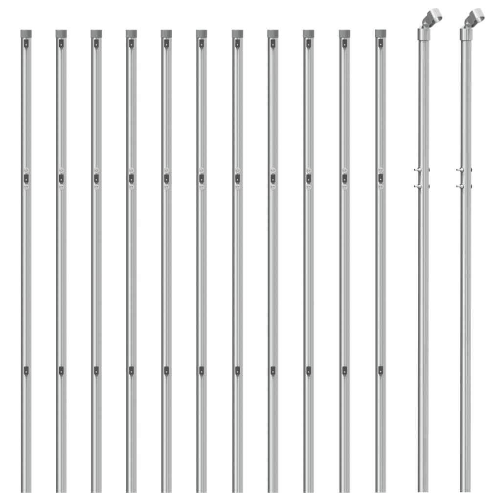 Vidaxl Mesh Fence 1x25 M Silverfärgat