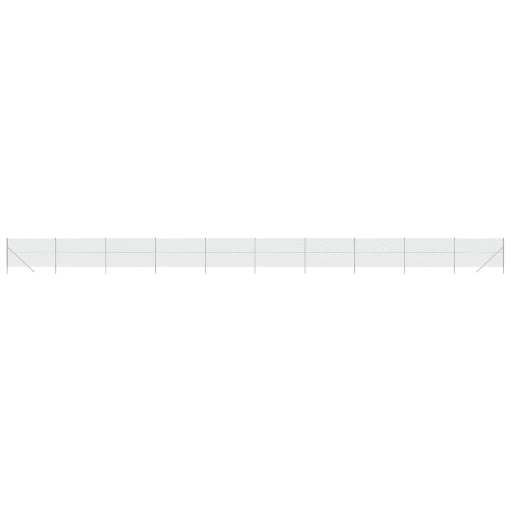 Vidaxl mesh fence 1.8x25 m silver colored