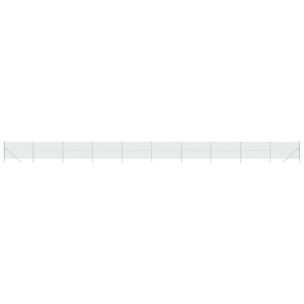 Vidaxl mesh fence 2.2x25 m silver colored