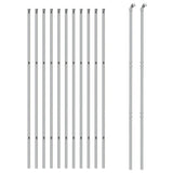 Vidaxl mesh fence 2.2x25 m silver colored