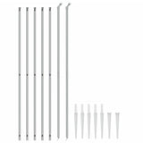 Vidaxl Mesh -staket med markförankringar 1,6x10 m silverfärgade