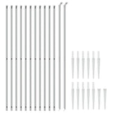 Vidaxl Mesh Fence z kotwicami uziemienia 1,8x25 m srebrnym