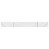 Vidaxl mesh fence with flange 0.8x10 m silver colored