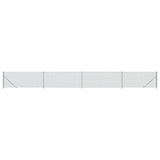 Vidaxl Mesh -staket med flens 1x10 m silverfärgad