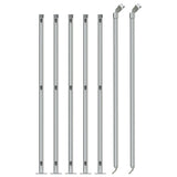 Vidaxl Mesh -staket med flens 1x10 m silverfärgad