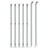 Vidaxl Mesh -staket med fläns 1.1x10 m silverfärgad